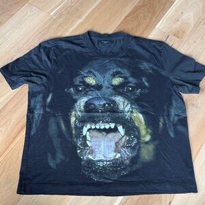 Givenchy Black Dog Print T-Shirt